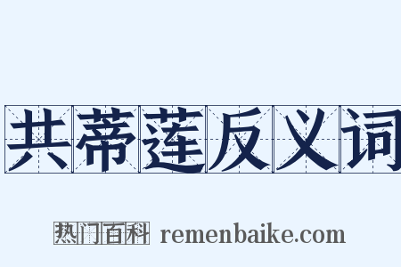 共蒂莲反义词是什么意思的图片